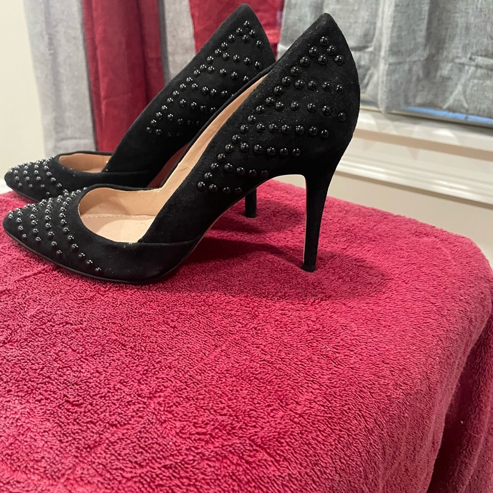 French Connection Black Studded Heels